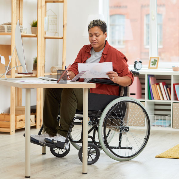 woman in wheelchair
